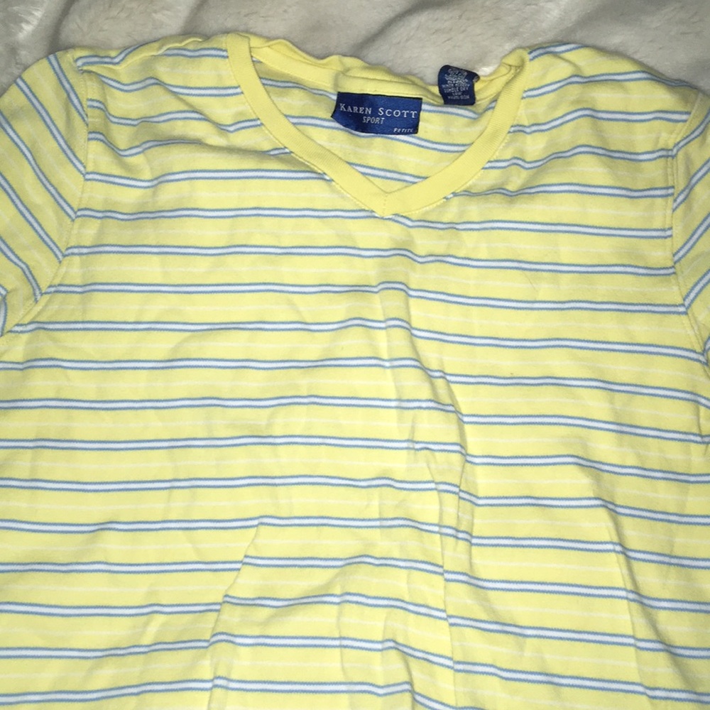 cute yellow striped shirt
